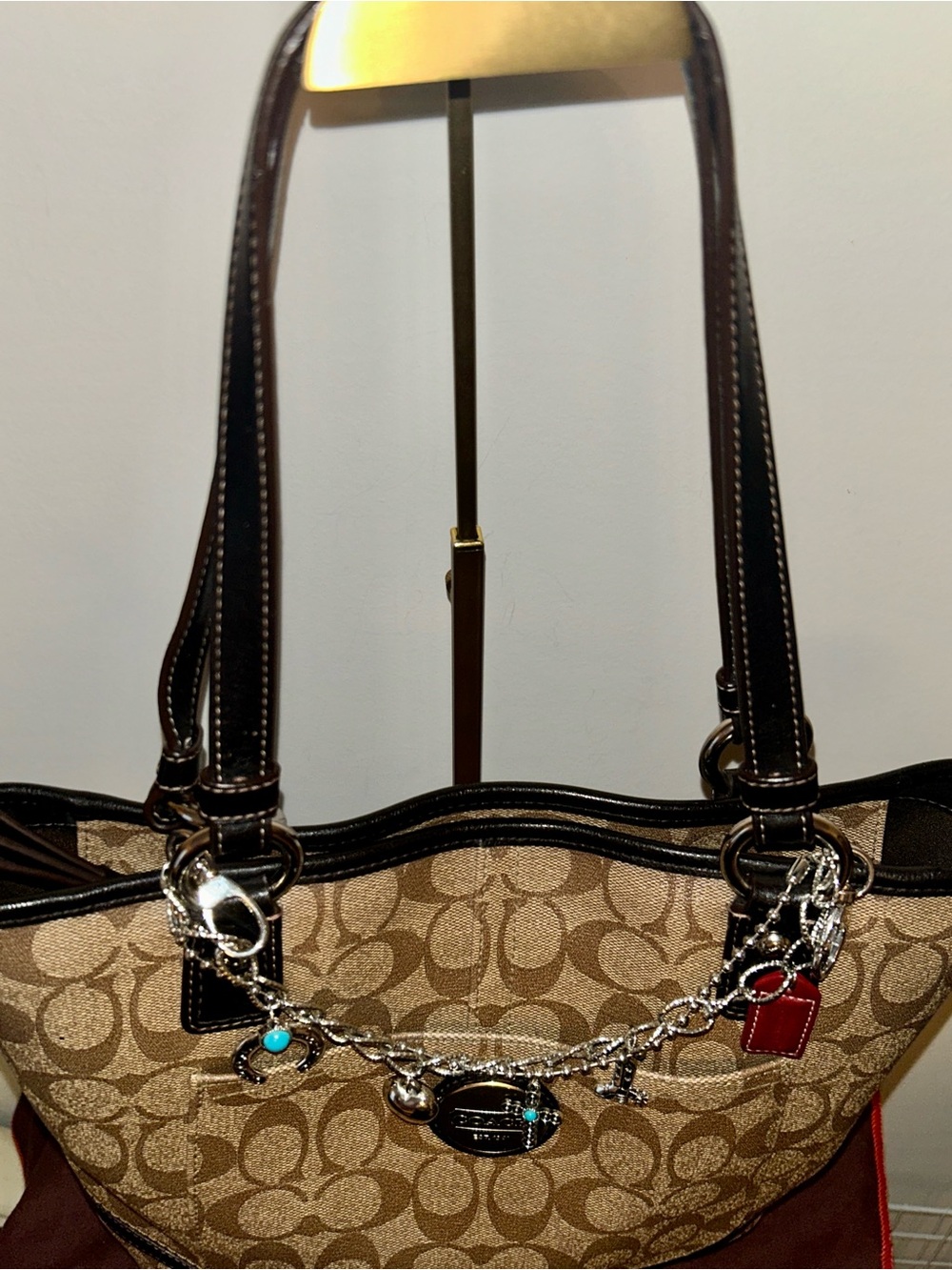 Coach Peyton Signature Heritage Pocket Tote Bag Y2K Vintage - Picture 4 of 14